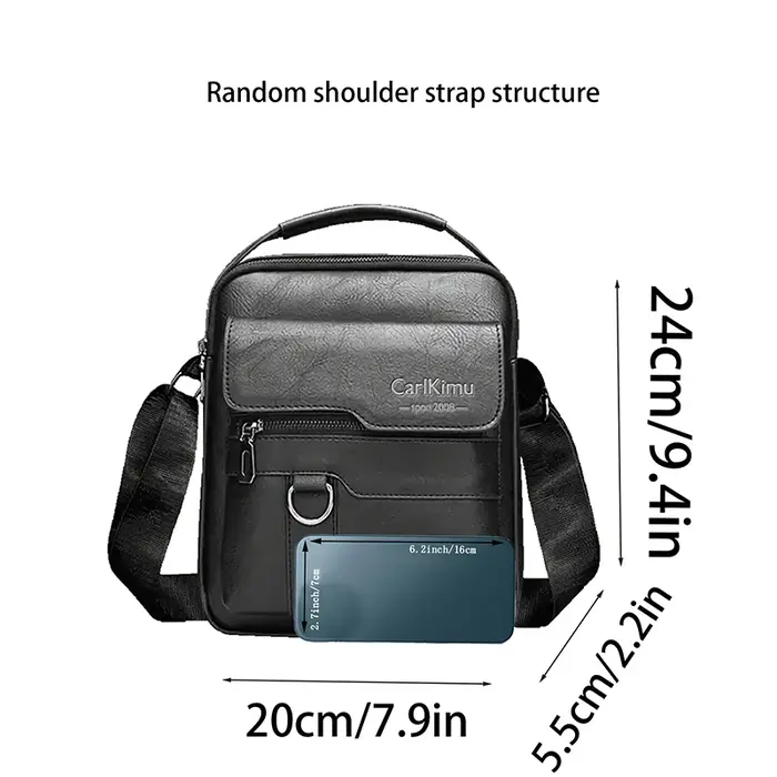 Sac messager vintage avec sangle réglable