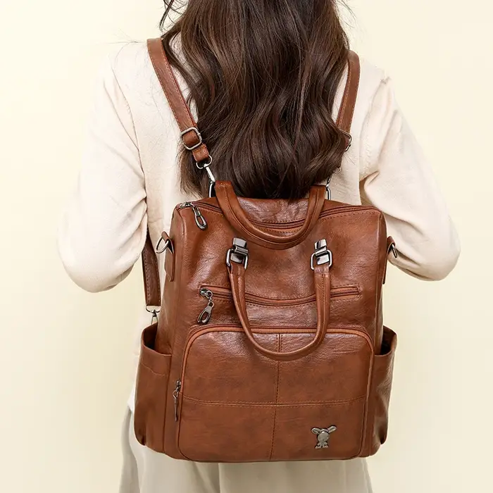 Sac à bandoulière en cuir souple pour femmes