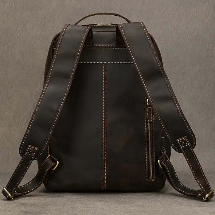 2025 nouveauté sac à dos en cuir ordinateur sac à dos 15.6 pouces pochette d'ordinateur pour hommes sacs de voyage