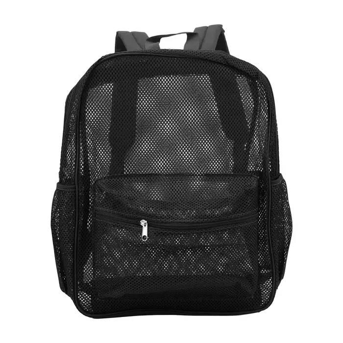 Sac à dos transparent en maille, léger, grande capacité, lavable, natation, plage, sports
