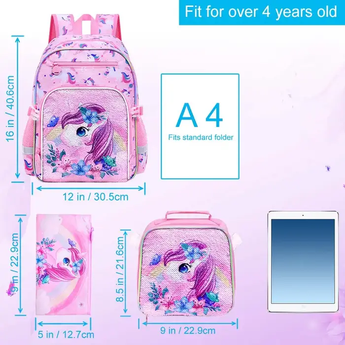 Sac à dos licorne pour filles