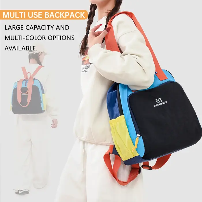 Sac bandoulière, en toile color-block