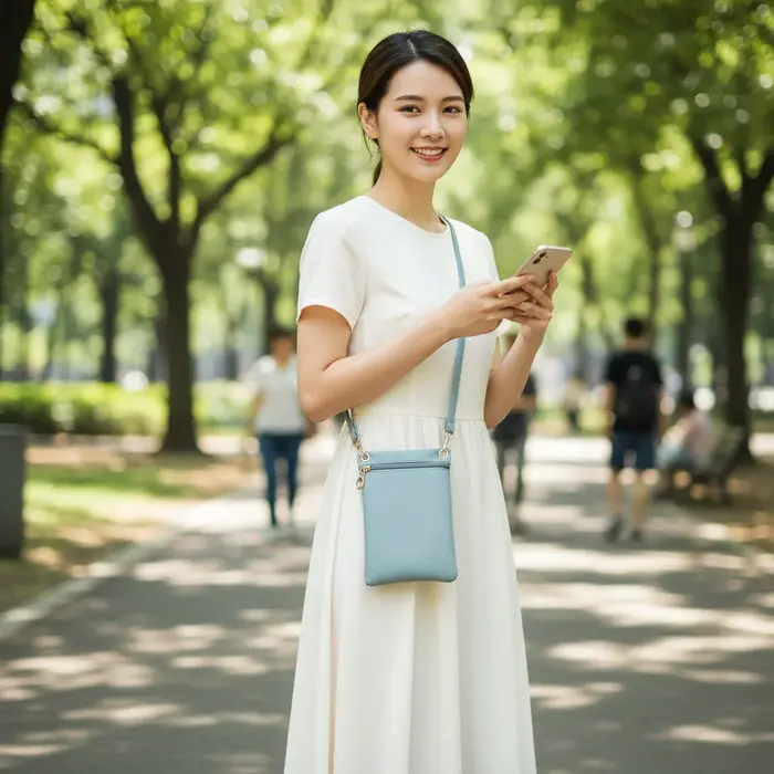Sac à bandoulière pour femme en texture litchi