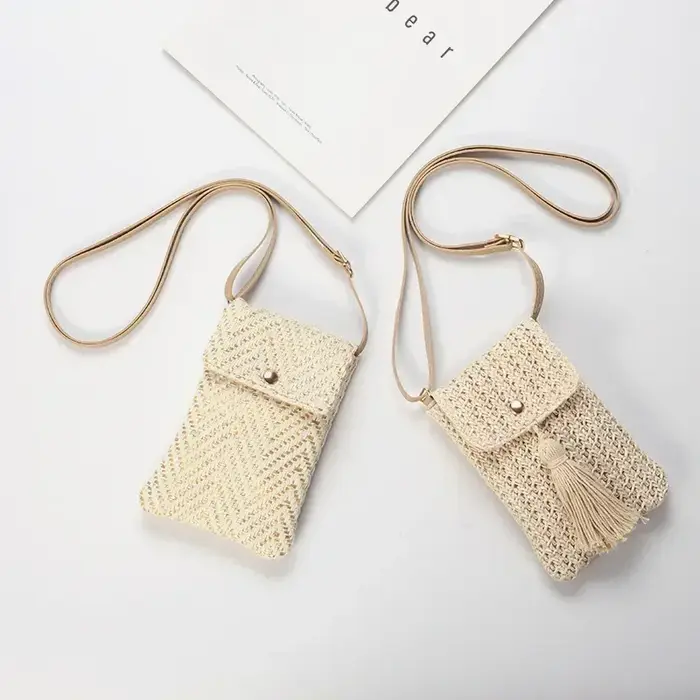 Sac de plage en paille pour femmes