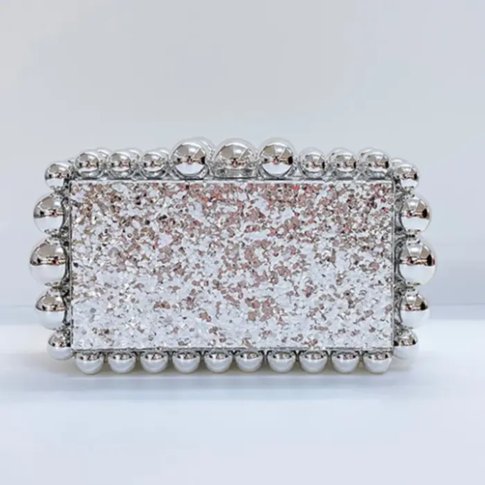 Pochette de soirée en perles léopard pour femmes