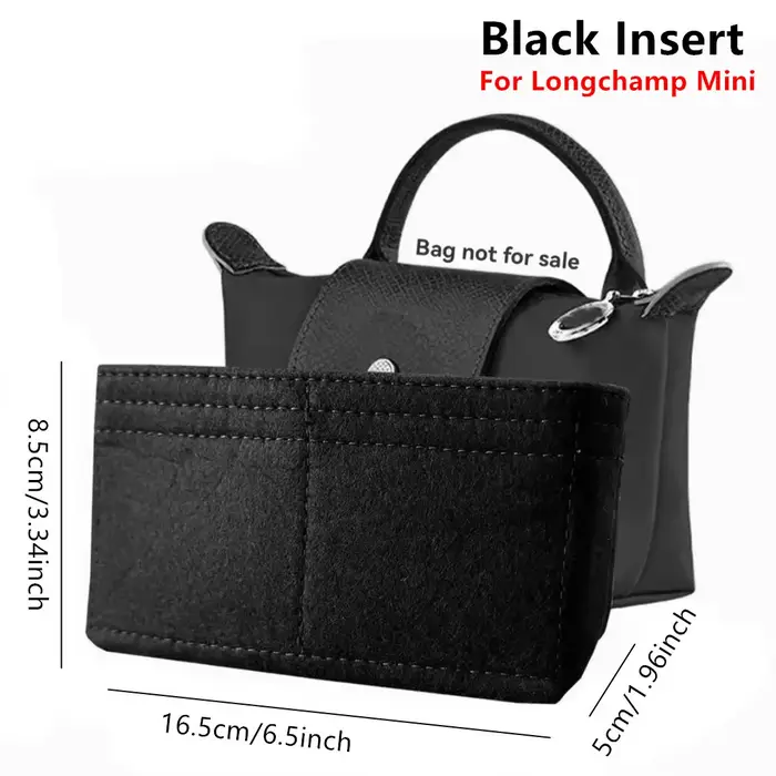 Organisateur de sac pour Longchamp Small Tote Bag Timid, sac de rangement et de finition, doublure i