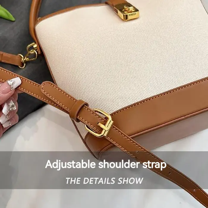 Sac messager en PU, sac bandoulière tendance avec sangle réglable