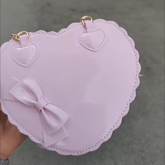 Sacs à main Lolita en forme de cœur en PU pour filles