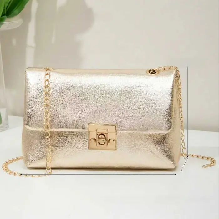 Sac à bandoulière élégant avec chaîne dorée pour femmes