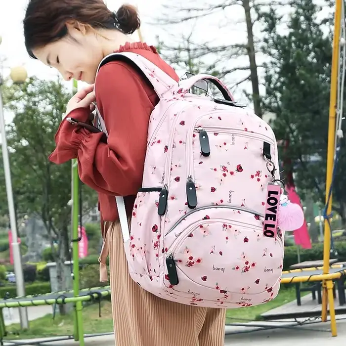Sac à dos imprimé Floral pour jeunes filles