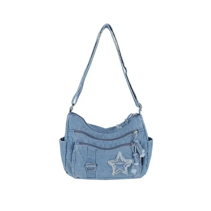 Sac à bandoulière en jean polyvalent et durable