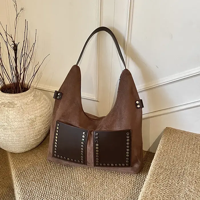 PU paillettes fermeture éclair Patchwork fourre-tout décontracté 2026 nouveaux sacs de mode grande capacité haute