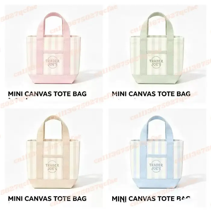 Mini sac fourre-tout Trader Joe's en toile