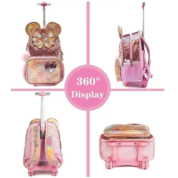 Sac à dos roulant pour filles