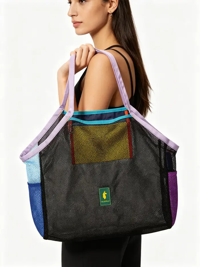 Sac fourre-tout en maille grande capacité pour adultes