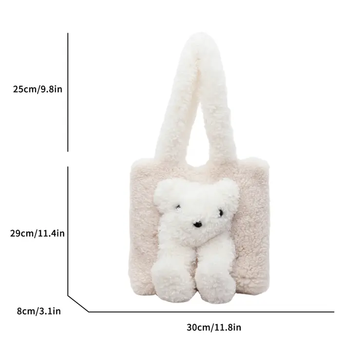 Style japonais Kawaii sac femmes dessin animé en peluche sac à bandoulière