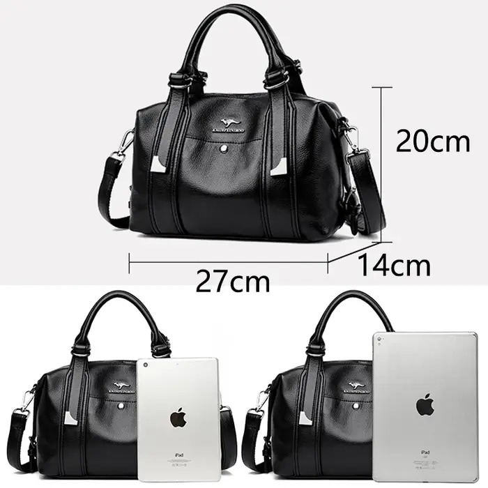 Sac fourre-tout décontracté en cuir pour femme