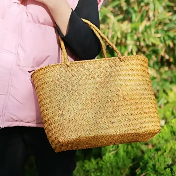 Sac à main en bambou tressé fait main de style rural