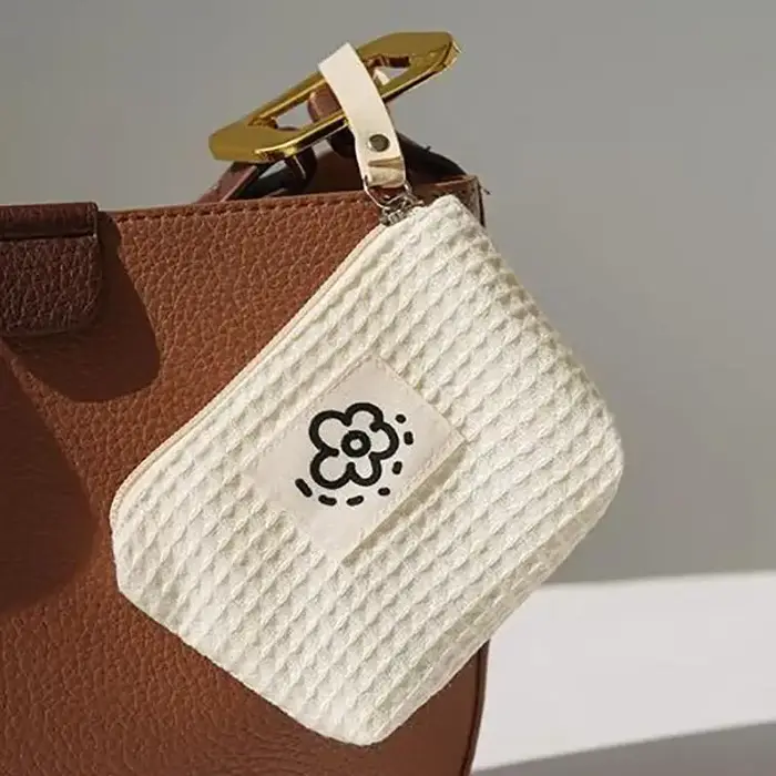 Petit sac de maquillage vert Matcha pour femmes