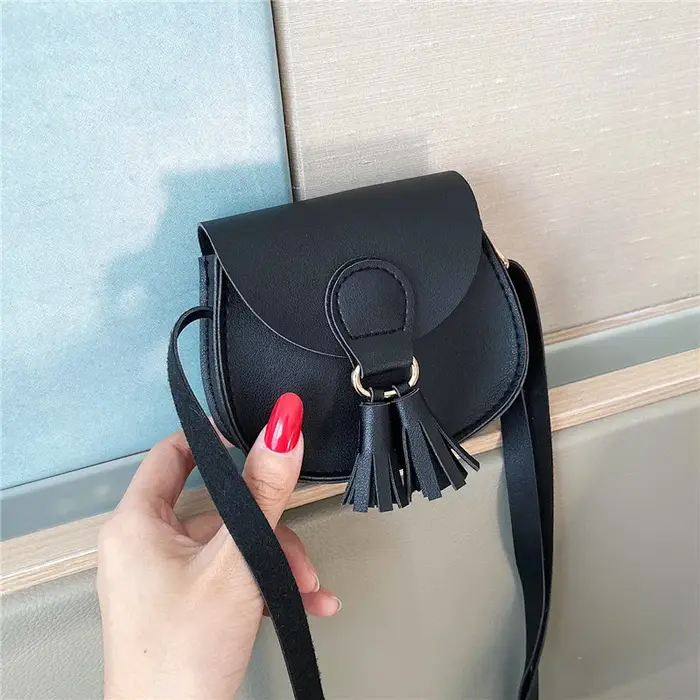 Mini sac à main en cuir PU pour enfants, sac à main initié pour fille, poudrier pour pièces de monna