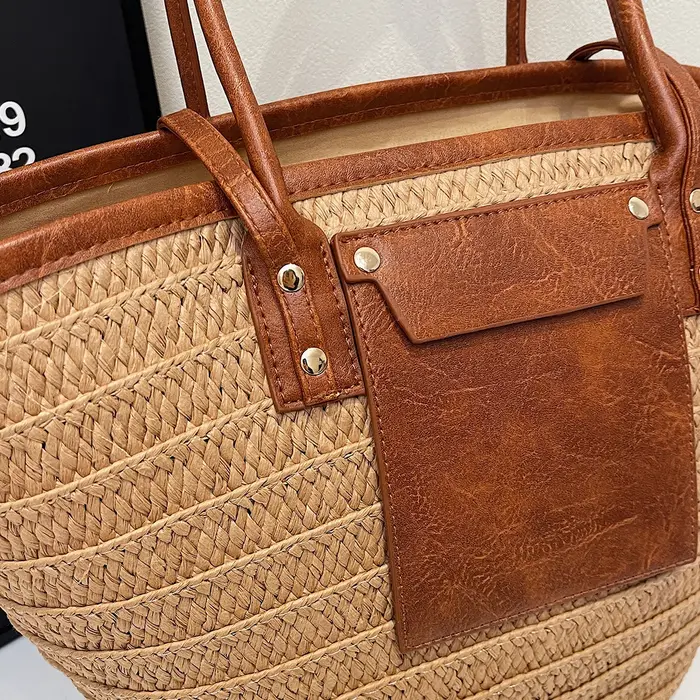 Sac à bandoulière, sac en paille forestière