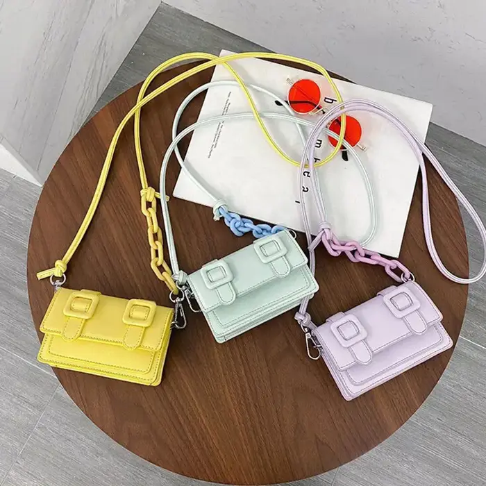 Mini petits sacs messager pour femmes fille chaîne sac à main en cuir PU sac