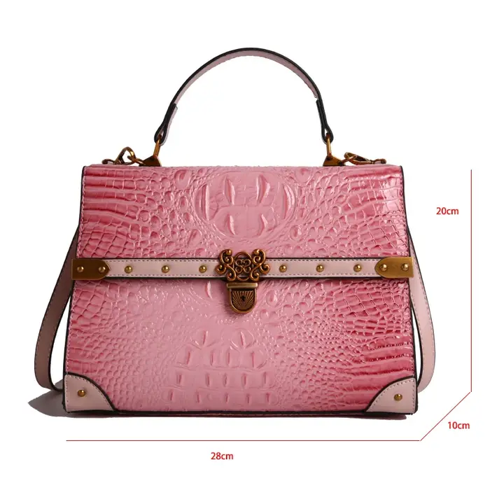 Sac à main violet de luxe classique pour femmes