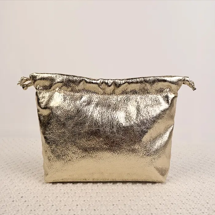 Sac de soirée léger et portable avec cordon de serrage doré