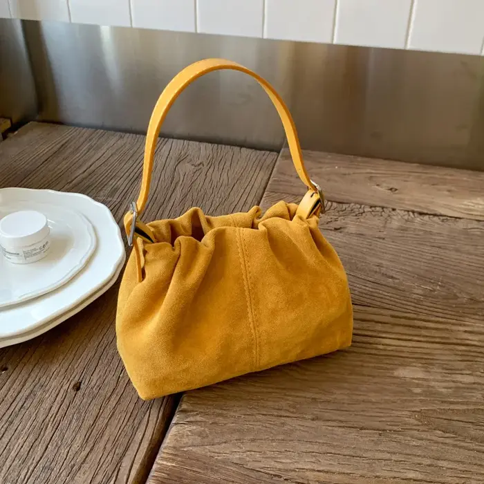 Petit sac seau de luxe en cuir PU pour femme