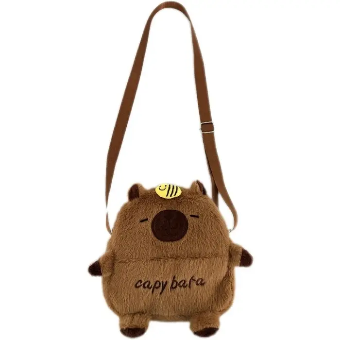 Nouveau sac à bandoulière pour téléphone portable en forme de capybara de dessin animé, grande capac