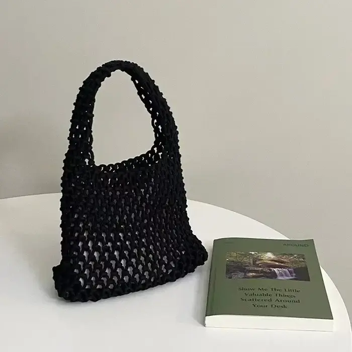 Sac fourre-tout d'été tissé à la main ogo Crochet