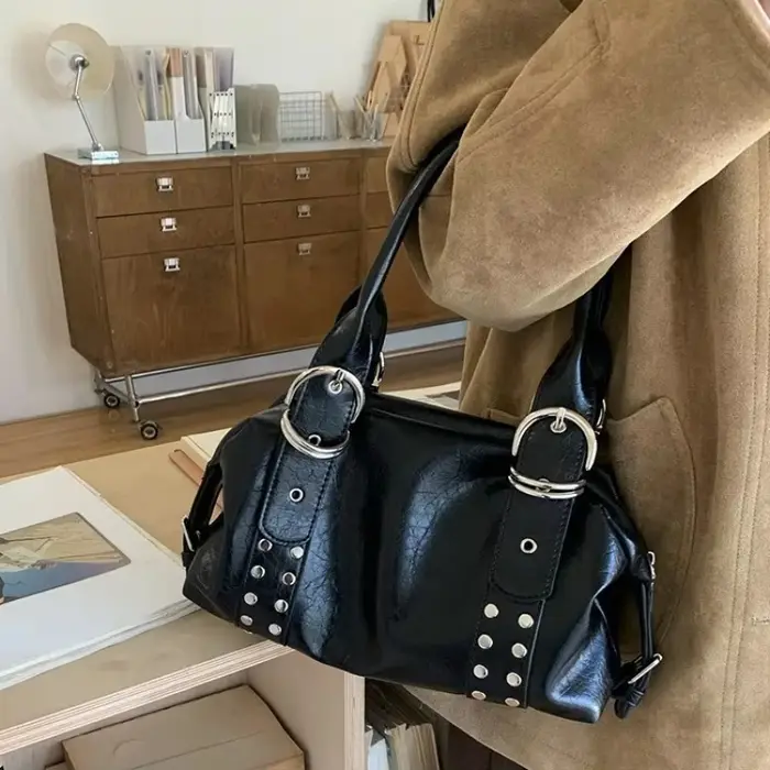 Sac à bandoulière tendance pour femme en cuir PU