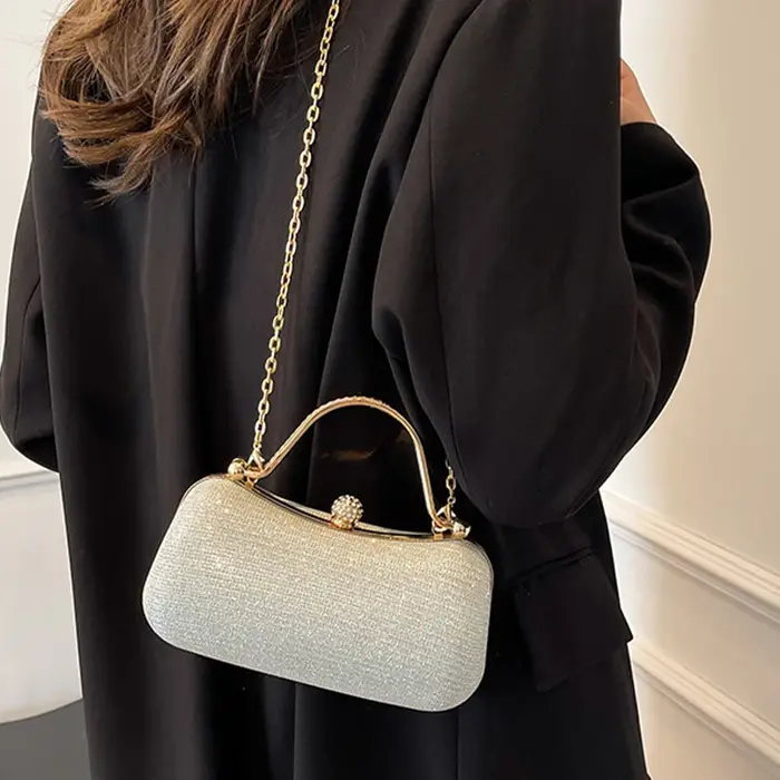 Sac de soirée à chaîne pour femme - Sac à bandoulière élégant