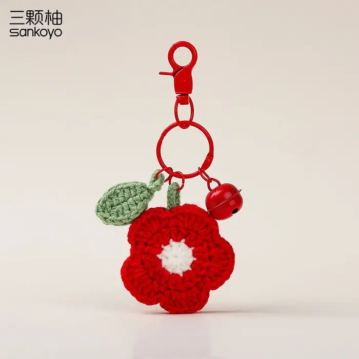 Pendentifs de sac en Crochet en fil de fleur