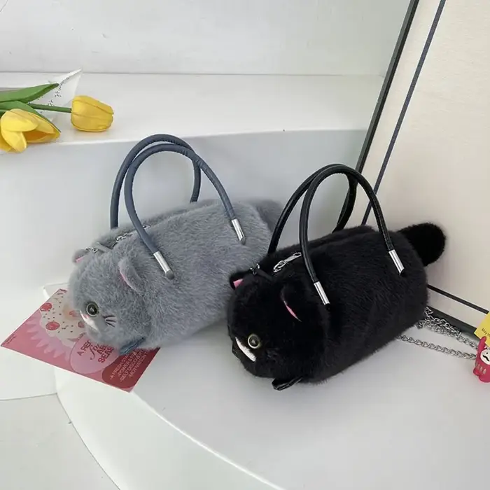 Sac bandoulière tendance en forme de chat