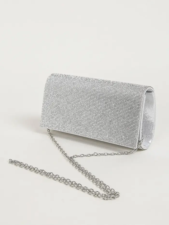 Pochette de soirée en strass scintillants pour femmes