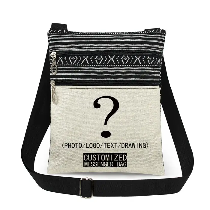Sac cartable personnalisé avec Logo imprimé, sac de voyage en plein air pour filles, sac à bandouliè