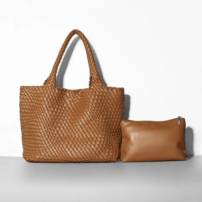 Sacs à main de styliste en tricot pour femmes, sac à bandoulière simple de grande capacité en cuir P