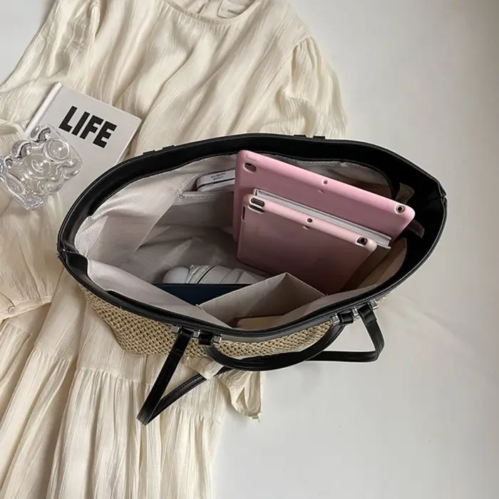 Sac de plage d'été en cuir PU pour femmes