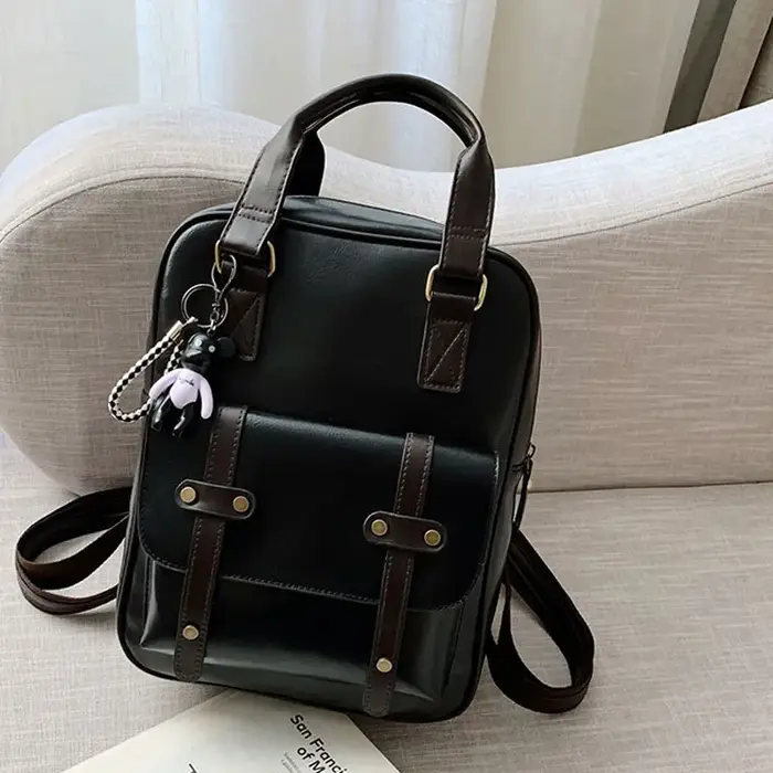 Sac à dos en cuir de haute qualité pour adolescents
