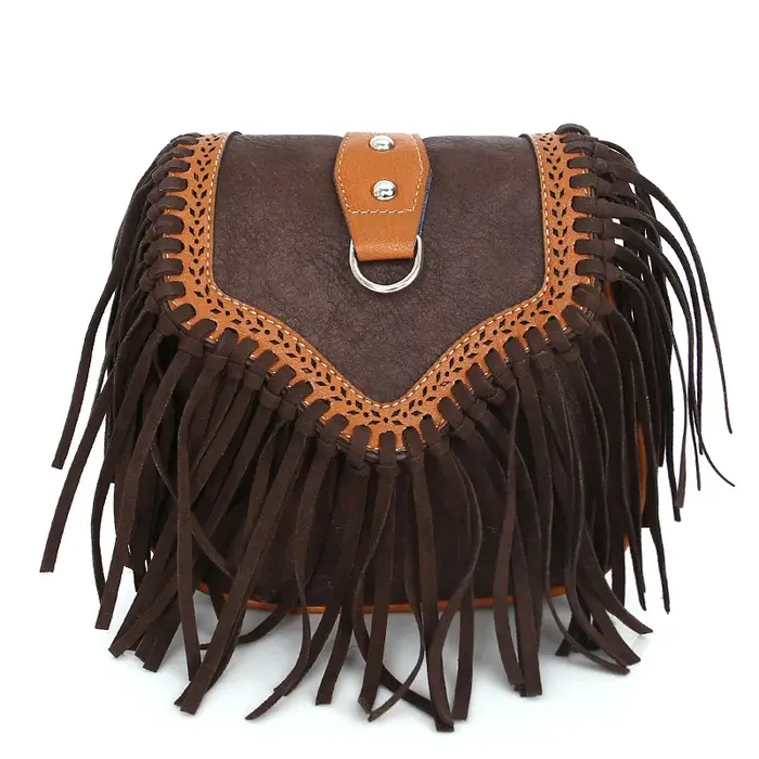Sac à bandoulière à pompon pour femme