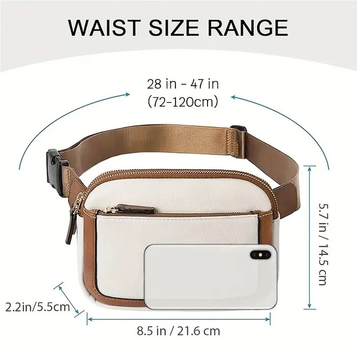 Sac de taille en cuir PU pour femmes et hommes