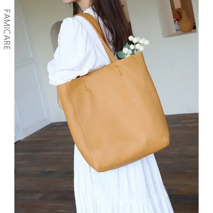 Sac à Main en Cuir group pour Femme, Fourre-Tout Décontracté, Simple, Sous les Bras, Grande Capacité