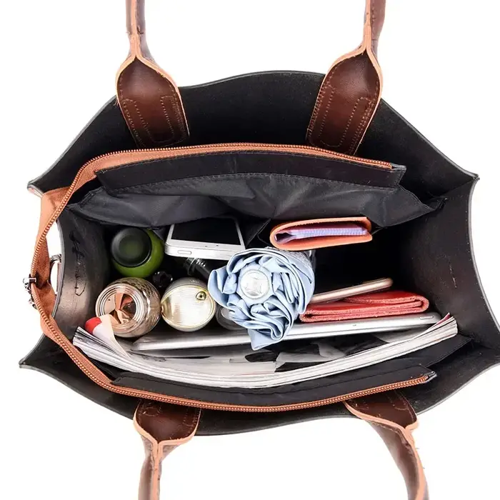 Vintage huile peau cuir grand fourre-tout décontracté femmes sacs de haute qualité