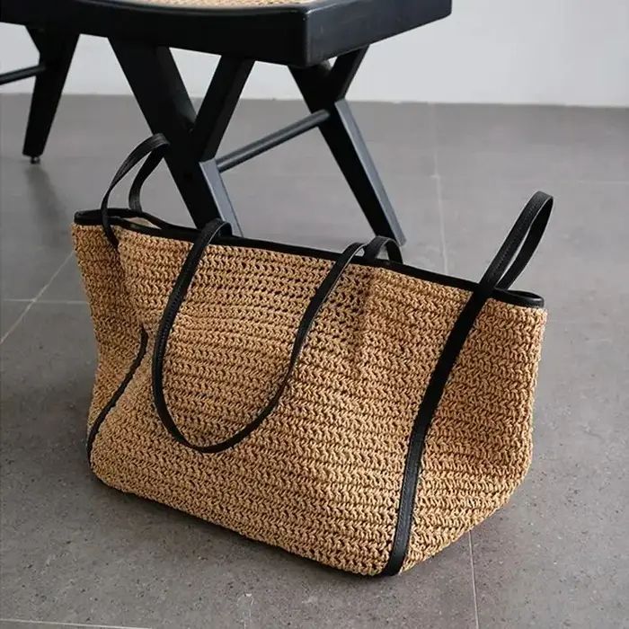 Dames corée sac à main de haute qualité grand femme sac fourre-tout concepteur de mode Vintage laine unique épaule sac à main couleur unie