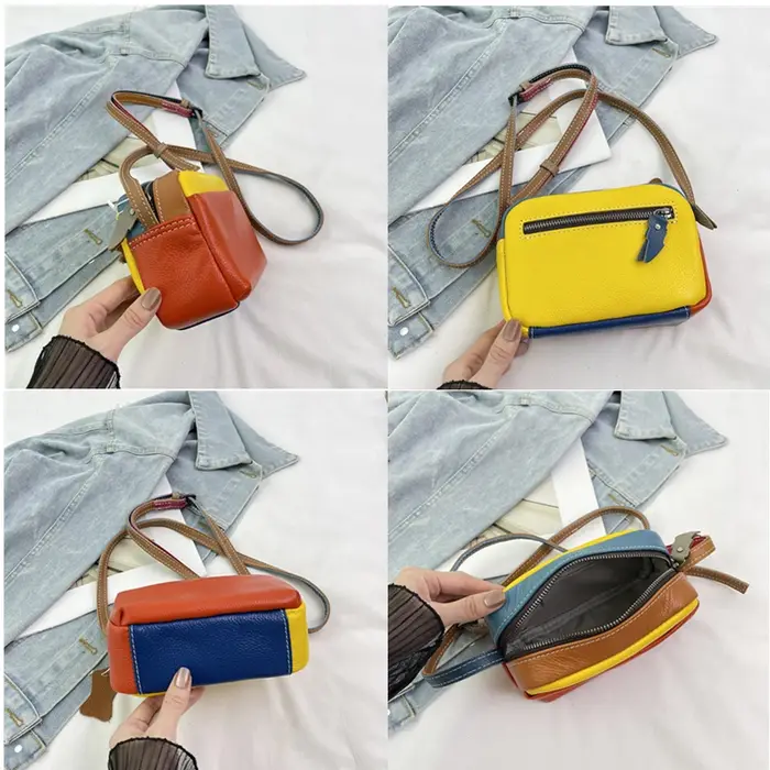 100% sac de messager en cuir véritable de luxe