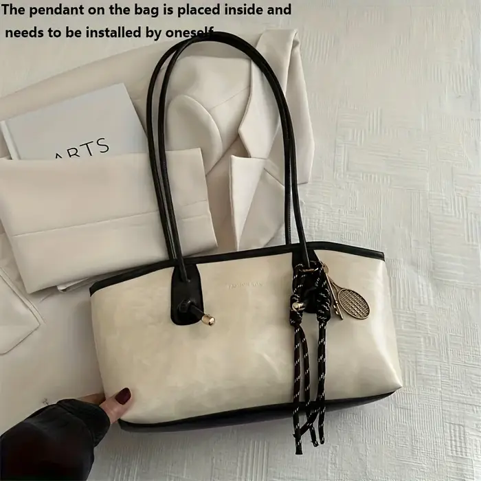 Sac à main chic en cuir souple, sac à bandoulière noir, blanc, marron, café, fourre-tout convertible
