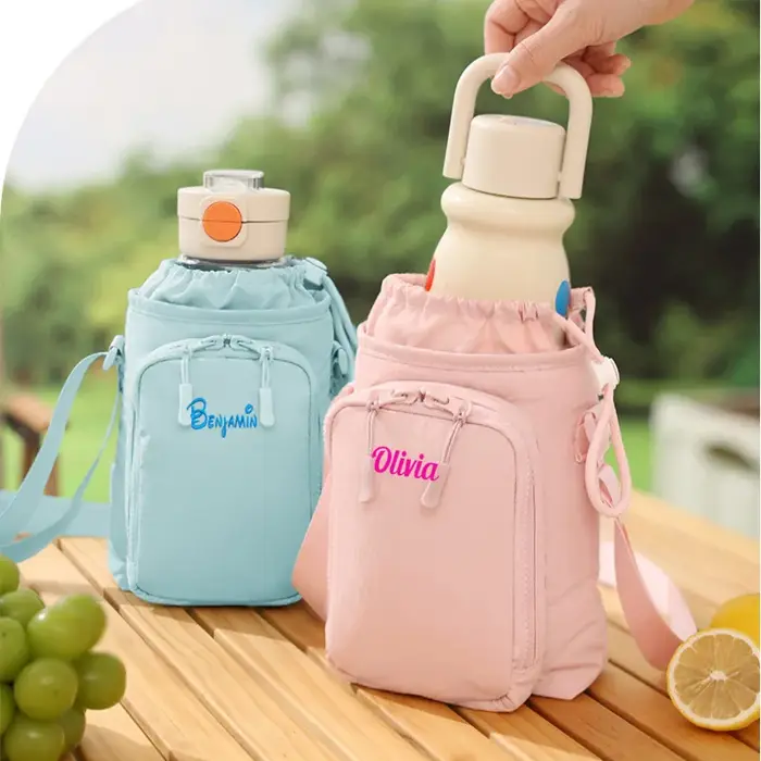 Sac bandoulière de sport personnalisé avec broderie, sacoche pour bouteille d'eau pour étudiants et cyclistes, sac à bandoulière unique pour téléphone portable