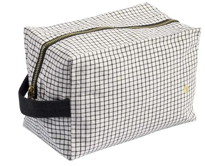 Trousse cube Gustave Caviar L 14 x 22 x 11