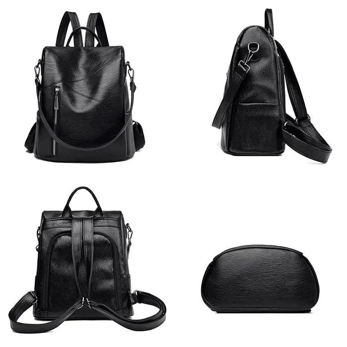 Vintage Anti-vol femme sacs à bandoulière femmes sacs à Dos en cuir souple Sac A Dos décontracté voy
